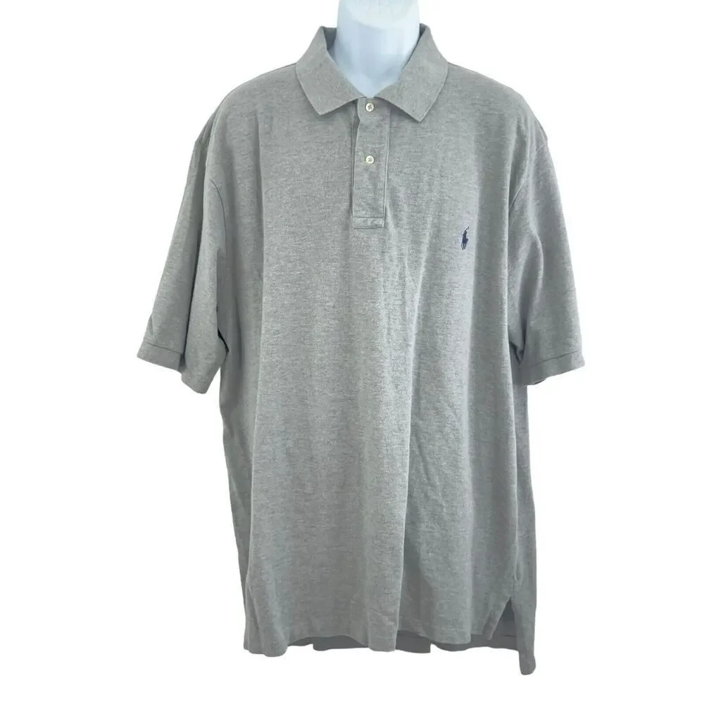 Polo Ralph Lauren Polo T Shirt Short Sleeve Small Pony Gray Super Soft 2XLT Tall